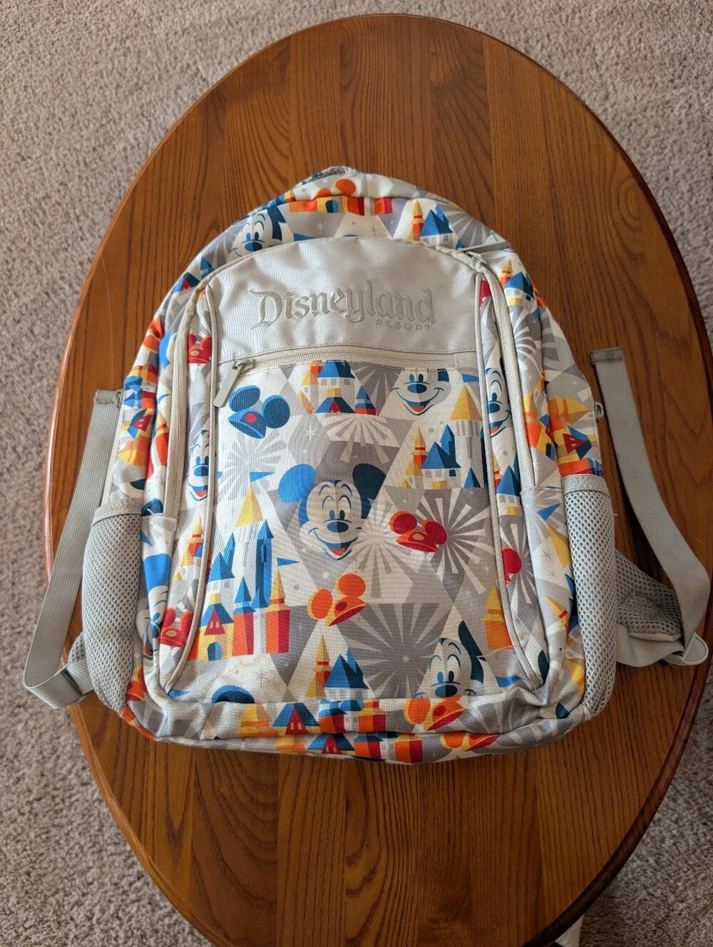Gray And Blue Disneyland Resort Mickey Icon Backpack